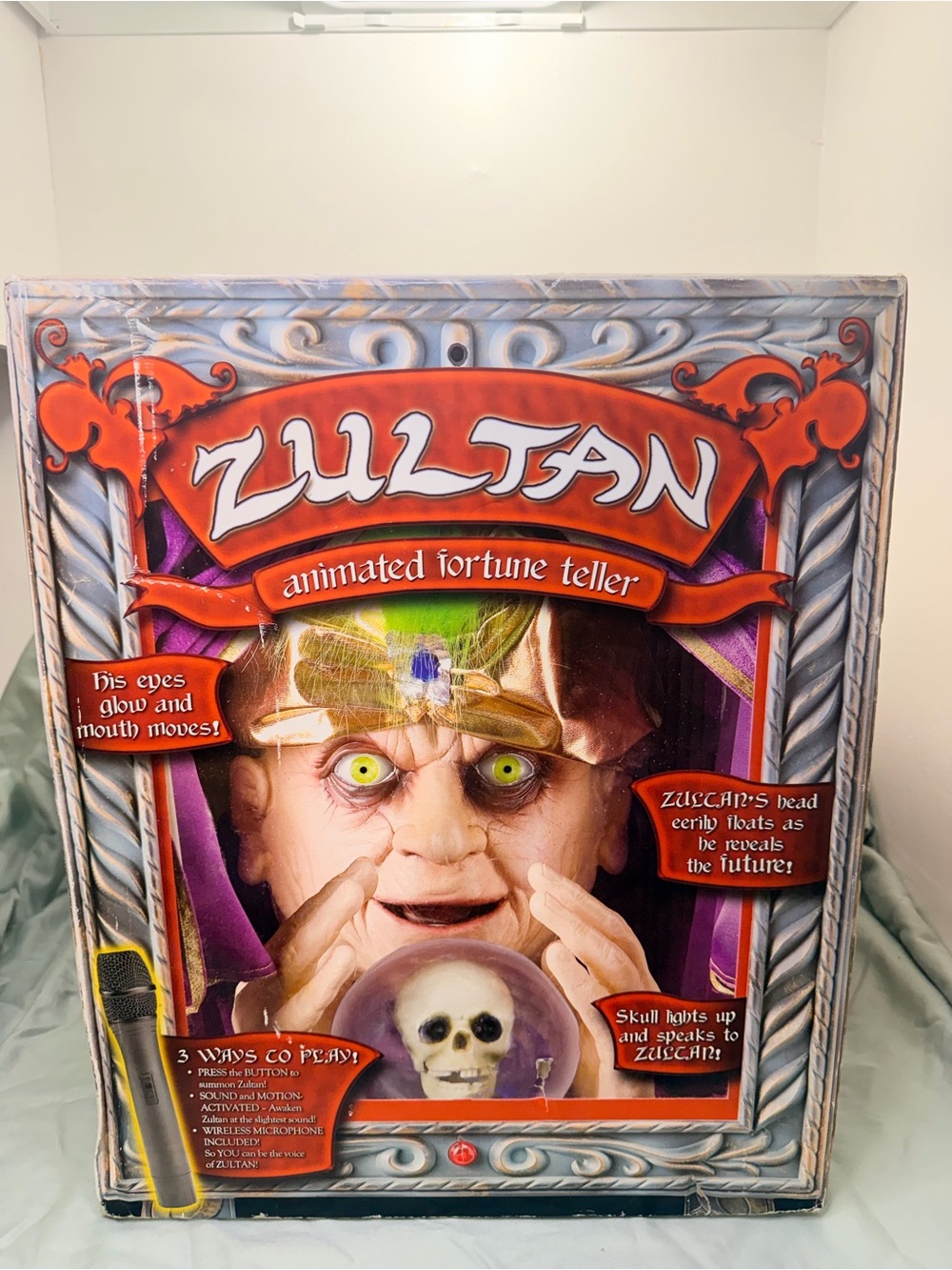 2005 Gemmy Zultan Animated Fortune Teller Open Box With Microphone